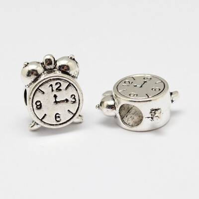 

Clock Alloy European Beads Large Hole Beads Antique Silver 13x105x65mm Hole 45mm
