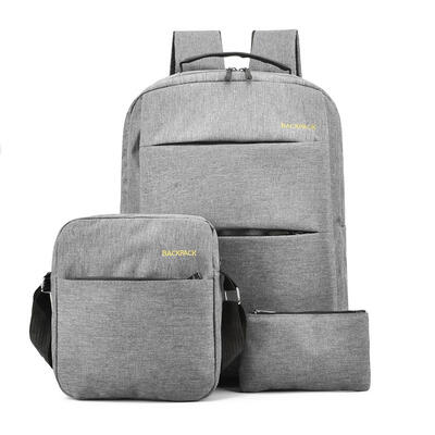 

3pcsset USB Charging Laptop Backpack Unisex Shoulder Messenger Bags Clutch