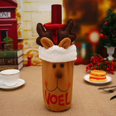 

FUNNYBUNNY Christmas Decorations Christmas New Dolls Old Man Snowman Elk Wine Set Wine Bottle Bag Santa Sacks
