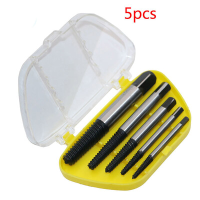

〖Follure〗5PCS Set Speed Out Screw Extractor Drill Bits Tool Broken Damaged Bolt Remover