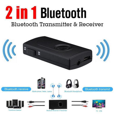 

Wireless Bluetooth 35mm AUX Audio Transmitter Receiver Multipoint Music Adapter