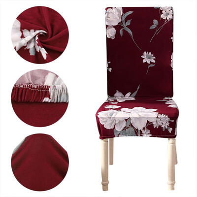

Greensen Print Chair Cover Polyester Print Elastic Chair Cover Removable Protective Covers for Home Wedding Hotel