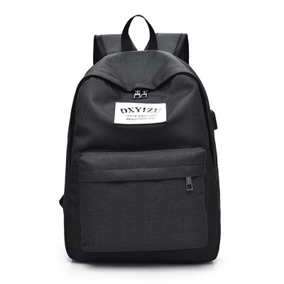 

Mens Backpack Trend Casual USB Charging Backpack Travel Computer Bag Large Capacity Schoolbag
