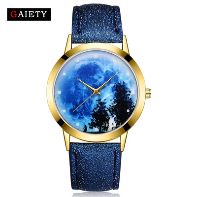 

GAIETY Fashion Women Watches Female Starry Sky Dial Leather Quartz Wrist Watch Montre Femme Ladies Watch reloj mujerbayan kol