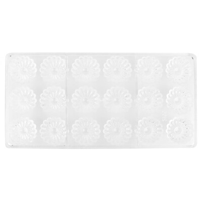 

Greensen Non-Stick Food-Grade Chocolate Mold DIY Candy Fondant Mold 18 Chrysanthemum Shaped Cavities Candy Mold Fondant Mold