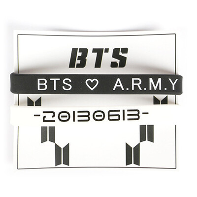 

KPOP BTS Bangtan Boys One Pair Silicone Bracelet JUNG KOOK V Sports Bracelet Trend Wrist Strap ARMY Hot Gift