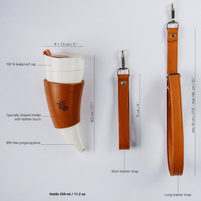 

Siaonvr Croissants cup goat horn cup coffee cup creative portable hand holding a cup