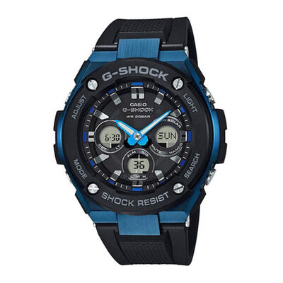 

Casio G-Shock G-STEEL GST-S300G-1A2 Tough Solar Watch - Black Blue