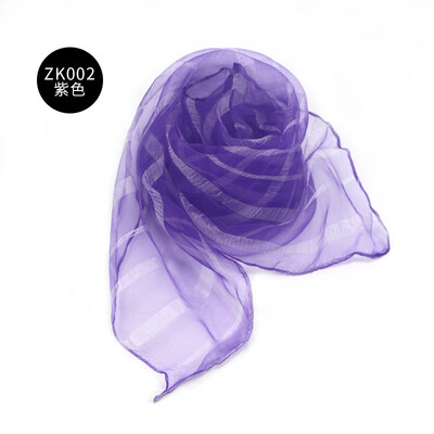 

Factory direct childrens show silk scarf kindergarten dance square towel solid color nylon yarn yarn scarf wholesale ZK002