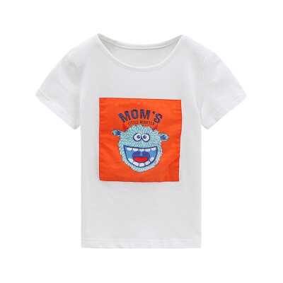 

DOU DOU YI CHU flagship store childrens clothing boy cartoon print short-sleeved baby casual t-shirt summer 9177