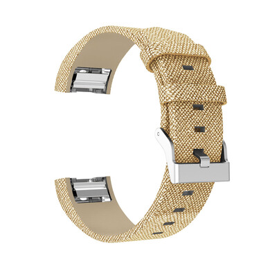 

〖Follure〗Shiny Leather Wristband With Metal Connectors For Fitbit Charge 2