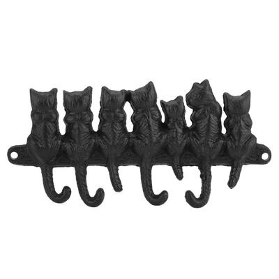 

Wall-mounted Cat Kitten Tail 6 Hooks Key Rack Cast Iron Metal Key Rack Wall-mounted Key Rack
