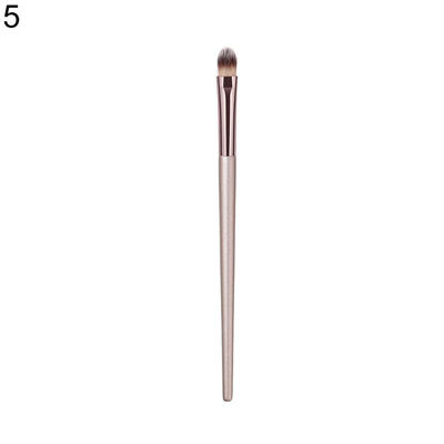 

1Pc Champagne Gold Handle Eyebrow Foundation Powder Flame Makeup Brush Portable