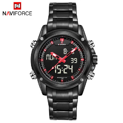 

NAVIFORCE Luxury Brand Digital-Analog Sports Military Watch 3ATM Waterproof Luminous Men Quartz Wristwatch