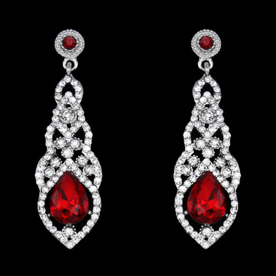 

Zircon Bridal Earrings for Wedding Austrian Crystal Silver Wedding Earrings Hanging Women Jewelry Accessoreis