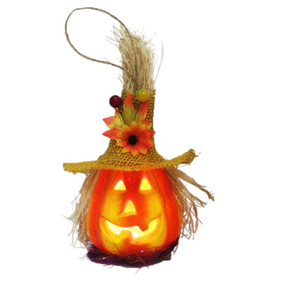 

Hollow Pumpkin with Hat LED Light Lamp Lantern Halloween Home Party Bar Decor