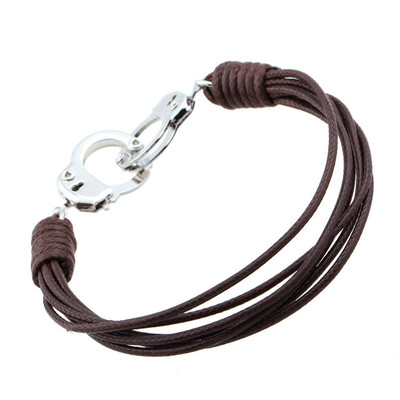

Men Women Fashion Punk Casual Jewelry Bracelet Braided Handcuffs Bracelet