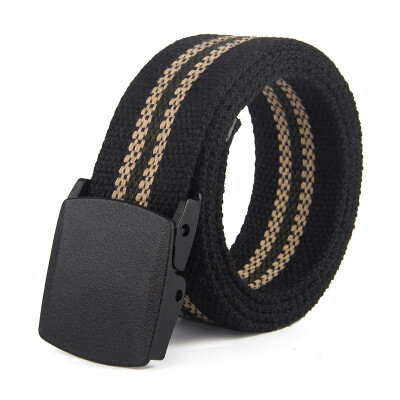 

Unisex Belt Quality Stripe Canvas Automatic Buckle Mens Belt Fashion Casual Jeans Women belt Fabric belt Luxury belt 110cm