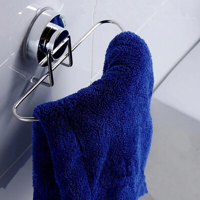 

〖Follure〗Stainless Steel Kitchen Bathroom Lavatory Suction Cup Shelf Rack With Towel Bar