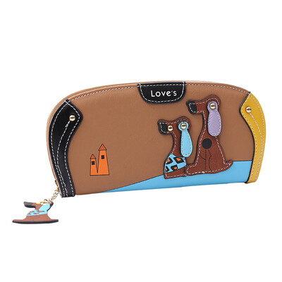 

Tailored Cartoon dog women purse bag designer wallets famous brand women wallet