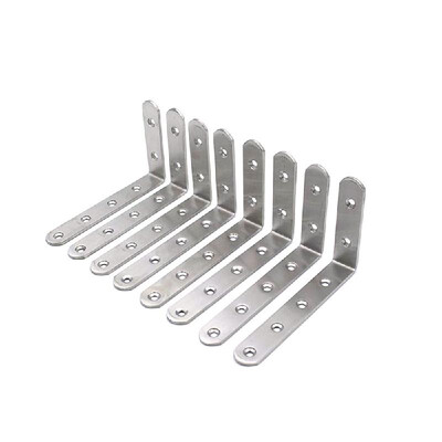

8Pcs Corner Brace Set Right Angle Bracket Fastener Stainless Steel Shelf Bracket Corner Brackets for Furniture Shelves