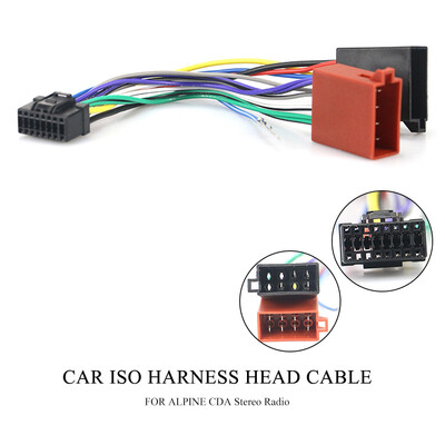 

15-101 Car ISO Harness Head Cable for ALPINE CDA Stereo Radio Wire Adapter Plug Wiring Connector Cable