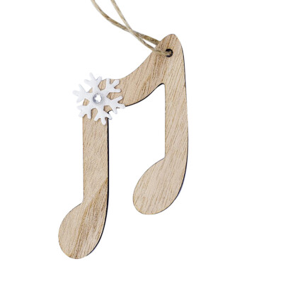 

Gobestart Christmas Decorations Wooden Painted Snowflake Musical Notes Christmas Ornaments