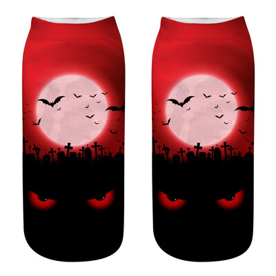 

19 Style New Fashion Halloween Socks 3D Print Unisex Halloween Pattern Print Socks Breathable Stretchy Boat Socks