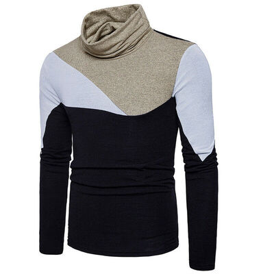 

SUNSIOM Mens Winter Slim Shirts Pullover Jumper High Neck Turtleneck Knit Sweater Tops