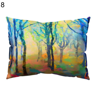 

Flower City Forest Planet Pillow Case Cushion Cover Sofa Bed Car Office Decor