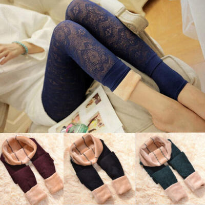 

Winter Girl Women Thermal Thick Warm Fleece lined Fur Tight Pencil Leggings Pant