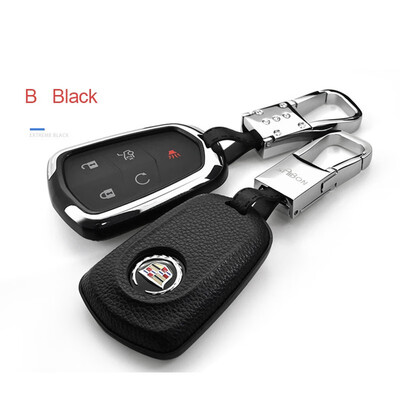 

Top Layer Leather Car Key Case for Cadillac Copaci SRX XTS ATS- Copac SLS Car Key Cover Shell Car Keychain Car Accessories
