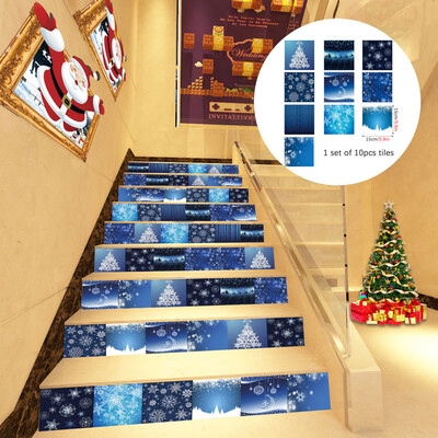 

Tailored Christmas 3D Simulation stair stickers Waterproof Wall Stickers DIY Home Decor