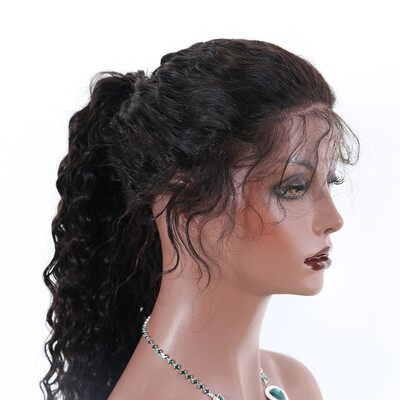 

Dolago Deep Wave 360 Lace Frontal Wig Pre Plucked 150 Density European Lace Front Human Hair Wigs For Women Virgin