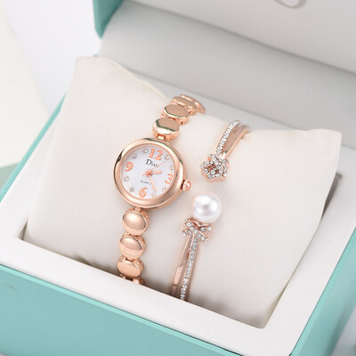 

RM Light Luxury Girl Temperament Watch Bracelet Set Chain Watch Birthday Gift