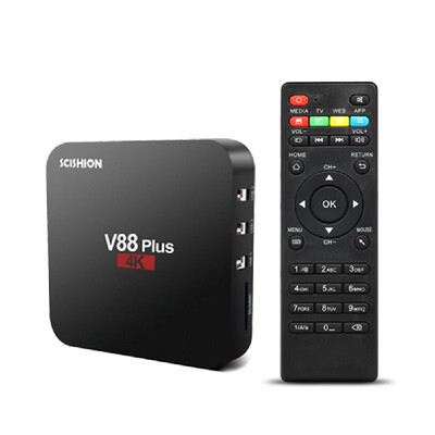 

SCISHION V88 Plus Smart Android 81 TV Box RK3229 Quad Core 4K VP9 H265 HDR10 USB30 2GB16GB KODI Miracast DLNA WiFi LAN HD Medi