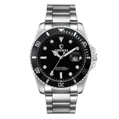 

CHENXI Multi-Functional Waterproof Luminous Mens Quartz Wristwatch Watch With Steel Strap Calendar Function