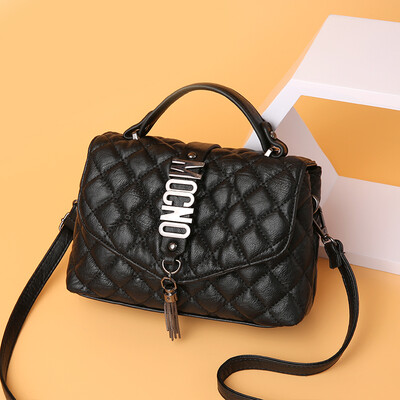 

Texture bag womens bag new Chaohan version of 100 rhomboid oblique satchel personality girl bag simple portable bag