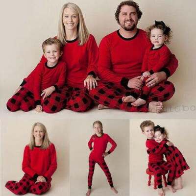 

Family Matching Kids Mom Dad Christmas Pajamas PJs Sets Xmas Sleepwear Nightwear