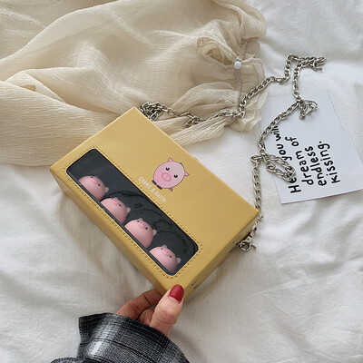 

Summer new cute box bag female 2019 new Korean version of the wild single shoulder slung fashion chain small square bag