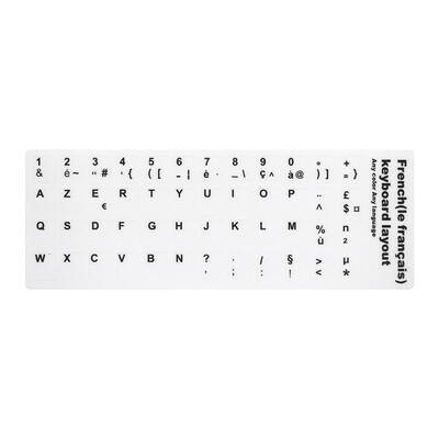 

English QWERTY Replacement Keyboard Sticker with Big Letters Non-Transparent Universal for Laptop Notebook
