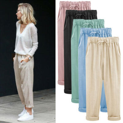 

Women Casual Jogger Dance Harem Sport Pants Baggy Slacks Trousers Sewatpants