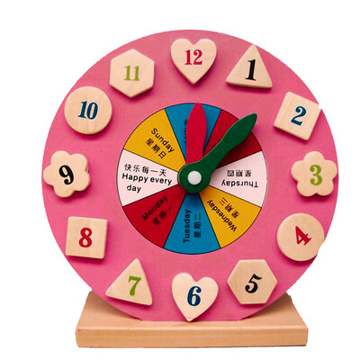 

Wood Educational Clock Toys Children Time Matching Toy Digital Geometry Clock Number Early Educational Gift