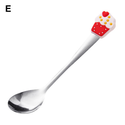 

Cute Cartoon Head Stainless Steel Dessert Cake Ice Cream Spoon Cultery for Kids