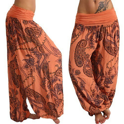 

Women Casual Bohemia Print Pants Wide Leg Pants Loose Trousers Harem Pants