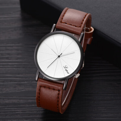 

Gobestart LVPAI Fashion Mens Leather Belt Analog Sport Quartz Wrist Watch