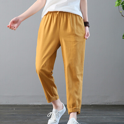 

Tailored Women Casual Solid Trousers Pants Trousers Ladies Loose Pants