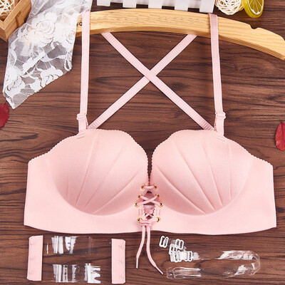 

〖Follure〗Women Big Size Sexy Bra Adjustable Drawstring Lingerie Push-Up Shell Bra