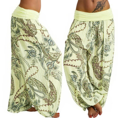 

Tailored Women Plus Size Print Loose Casual Elastic Pants Cropped Full Length Trousers