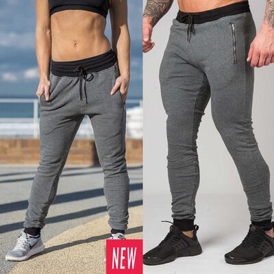 

Mens BASIC JOGGER Pants Fleece Active Urban Harem Slim Fit Elastic Hip hop Dance